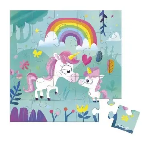 TARJETA DE ROMPECABEZAS DE UNA MAMÁ UNICORNIO Y SU BEBÉ