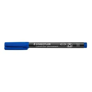 C/10 ROTULADOR AZUL PERMANENTE M TIPO FINO