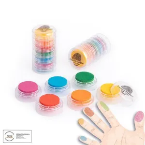 SET TAMPON DE TINTA PARA DEDOS 6 COLORES