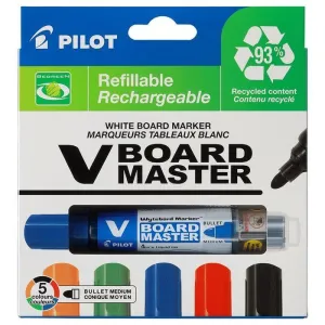 BLISTER 5 ROTULADOR PIZARRA VBOARD MASTER COLORES