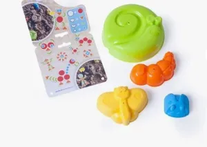 SET 4 MOLDE ARENA ORUGA GLOTONA Y CICLO VIDA MARIPOSA + ACTIVIDADES