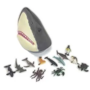 CABEZA TIBURON + 12 ANIMALES MARINOS MAR