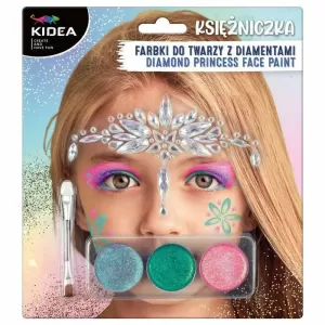 SET DE PINTURAS FACIALES DE PRINCESA CON BRILLANTES