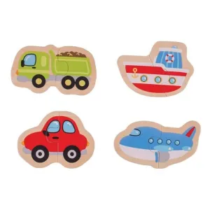 C/4 PUZZLE MADERA 1 AÑO TRANSPORTES