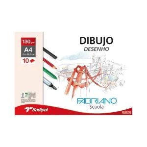 C/10 LAMINA A4 DIBUJO 130 G CON RECUADRO