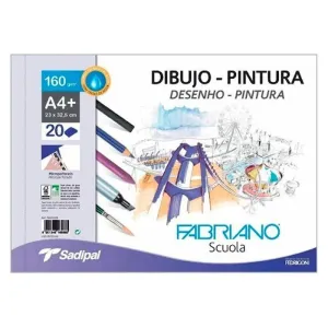 BLOC DIBUJO ESPIRAL TEMPERA-ACUARELA A4+ 20H 160G.