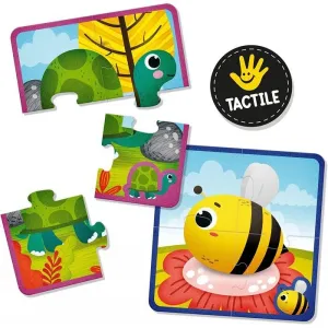 SET 5 PUZZLE TEXTURA ANIMALES +12M