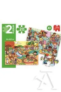 PARQUE Y HABITACION JUEGOS 2 PUZZLES 20 PIEZAS