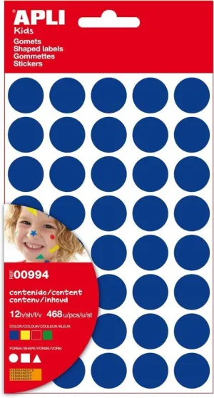 C/ 12 HOJAS GOMETS COLORES Y FORMAS SURTIDOS GRANDES 468 PCS