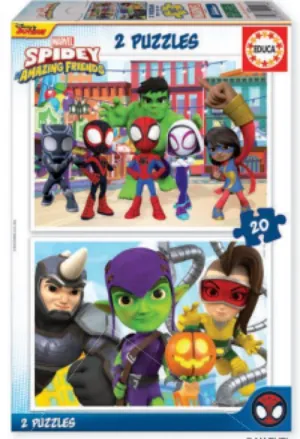 SPIDEY & HIS AMAZING FRIENDS PUZZLE 2X20 PIEZAS