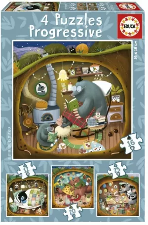 PUZZLES PROGRESIVOS 12-16-20-25 CUENTOS DEL BOSQUE