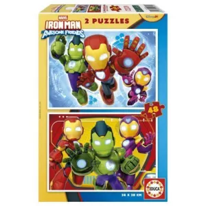 PUZZLE 2X48 IRON MAN AND HIS AWESOME FRIENDS