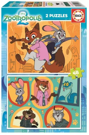 PUZZLE ZOOTROPOLIS 2 2X48 PIEZAS FSC
