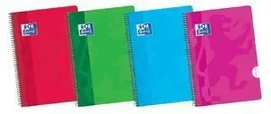 LIBRETA ESPIRAL A5 80H CUADRO 4 MM OXFORD COLOR SURTIDO