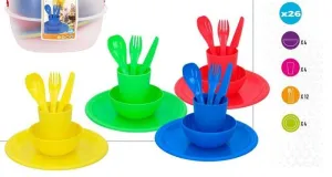 SET 4 SERVICIOS MENAJE COMPLETO APTO LAVAVAJILLAS