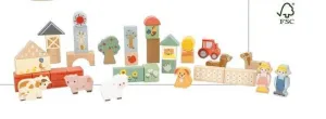 SET 36 BLOQUES MADERA LA GRANJA