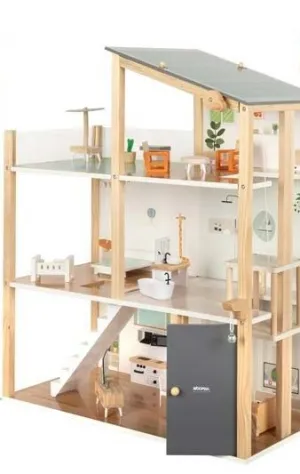 CASITA MUÑECAS 3 PISOS 60X35X74CM MADERA