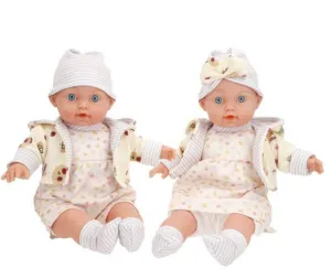 SET DE 2 MUÑECOS BEBE 32CM +24M