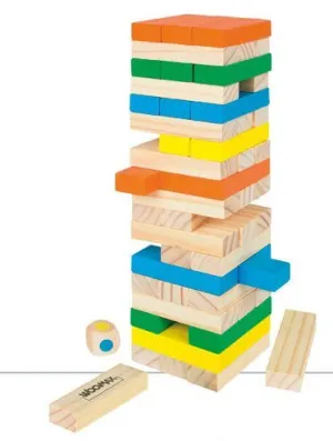 TORRE MADERA JENGA COLORES