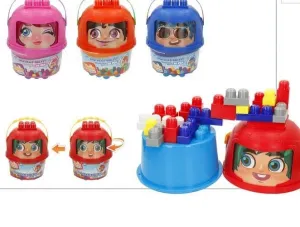 SET BLOQUES CONSTRUCCION CABEZA GIRATORIO 20 PIEZAS