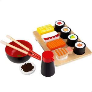 SET SUSHI MADERA CON PINZA + 3 AÑOS