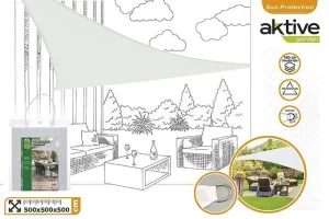 TOLDO SOMBREO TRIANGULAR POLIESTER 5X5X5 M - BLANCO