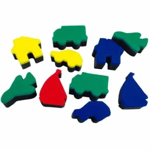 SET 10 ESPONJAS ESTAMPACION TRANSPORTES