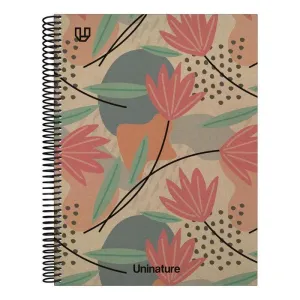 CUADERNO A4 FORRADO 80 HOJAS 90GR LISO FLORES
