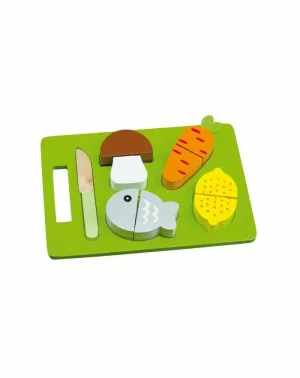 SET RECORTAR MADERA PESCADO, LIMÓN, ZANAHORIA Y SETA