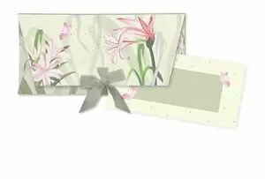 SOBRE REGALO LAZO + TARJETON FLORES