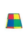 CONJUNTO TATAMI SUELO EVA 101X101X1 CM ESQUINAS Y LATERALES COLORES PUZZLE