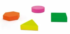SET 4 COJINES FOAM COLOR SURTIDO NEON 30X30X 8 CM INFANTILES