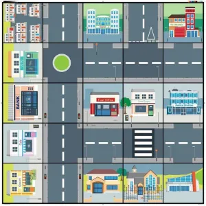 ALFOBMBRA TAPETE BLUE BOT BEE BOT PERSONAS / VAMOS A LA CIUDAD