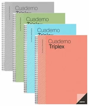 CUADERNO PROFESOR TRIPLEX A4 COLOR SURTIDO