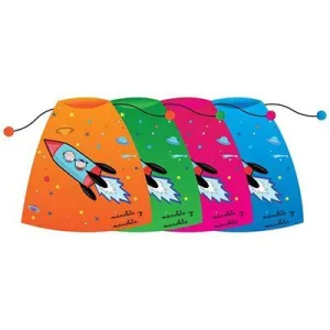 BOLSA AZUL MERIENDA 25X32CM MANOLITO Y MANOLITA EN EL ESPACIO 