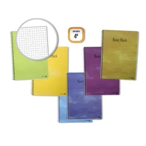 LIBRETA ESPIRAL A5 4X4 CUADRO COLOR SURTIDO