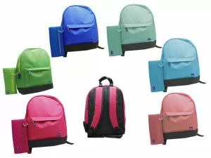 SET MOCHILA CON BOLSILLO + PORTATODO NEOPRE