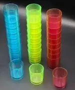 SET 50 VASO CHUPITO TRANSLUCIDO COLOR SURTIDO