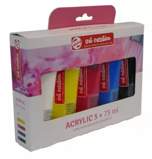 PINTURA ACRILICO TALENS ART CREATION ESTUCHE 5 X 75 ML