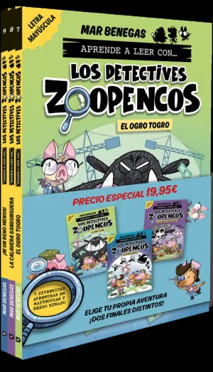 PACK APRENDE A LEER CON..LOS DETECTIVES ZOOPENCOS! 7,8 Y 9: EN LETRA MAYÚSCU