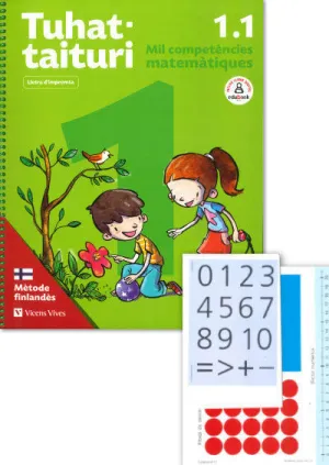 TUHATTAITURI 1.1. MATEMÀTIQUES. LLIBRE I FITXES.CATALÀ. LLETRA D'IMPREM (MÈTODE FINLANDÈS)