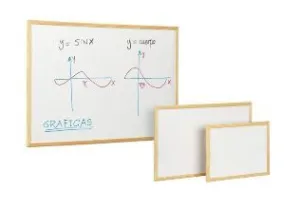 60X90 CM PIZARRA BLANCA MARCO MADERA INCLUYE ROTULADOR NO IMANTADA