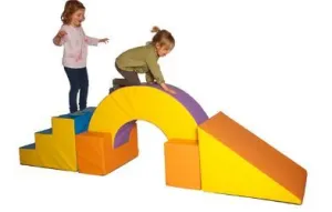 CONJUNTO 5 PZAS: ESCALERA, PUENTE, RAMPA Y ARCO