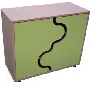 MUEBLE BAJO ARMARIO, PUERTAS ONDA