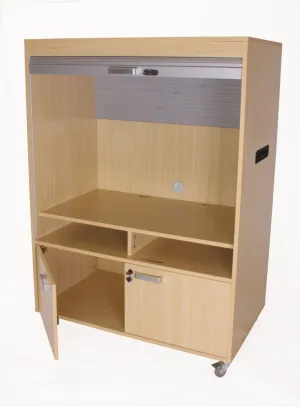 MUEBLE ARMARIO CON RUEDAS Y CERRADURA 110 X 65 X 152 CM 