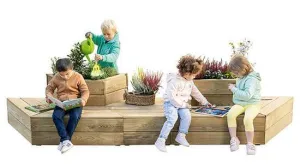 SET LINEAL PLATAFORMA OASIS ALTO 29 CM CON 2 JARDINERAS