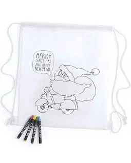 MOCHILA INFANTIL COLOREAR NAVIDAD SURTIDO