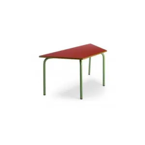 MESA TRAPEZOIDAL 120 X 60 CM ESTRUCTURA METALICA VERDE